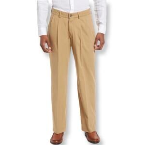 NWT Men’s Charleston Khaki Washed Canvas Pleated Regular Rise Trousers